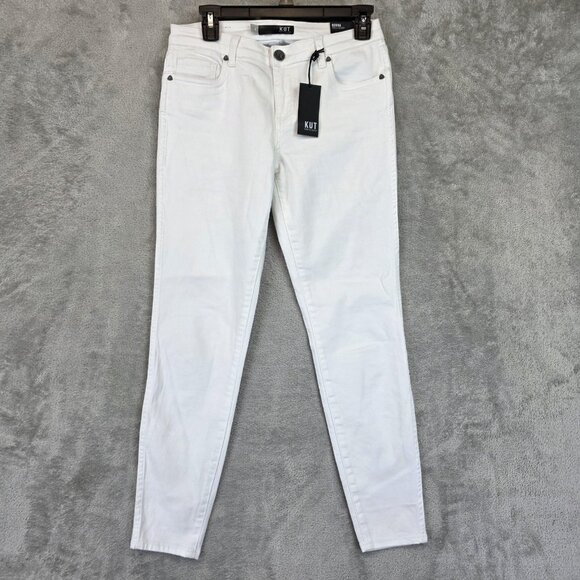 Kut From The Kloth Jeans Womens 4 White Donna Ankle Skinny Stretch Denim 126540 - Picture 1 of 16